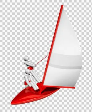 Sailing 3D symbol Stock Illustration