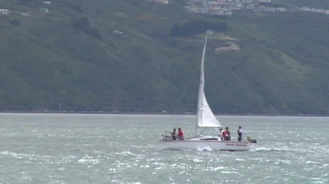 Sailing across the harbour 스톡 동영상 4909604