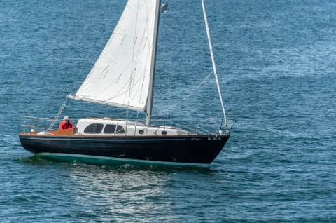 Sailing on the Acushnet River Stock Photos