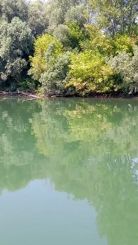 Sailing on the Adda river Video stock 314739886