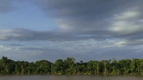 Sailing along the Amazon River Stockbeeldmateriaal 11237813