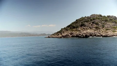 Sailing along the coastline Stock Footage 83165569