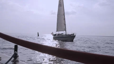Sailing and Networking at Sea Stock Footage 285596318
