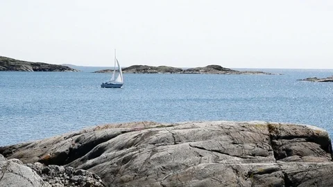 Sailing the archipelago Stock Footage 91373654