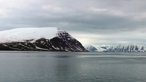 Sailing around svalbard Stock Footage 92163156