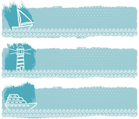 Sailing banners Stock Illustration