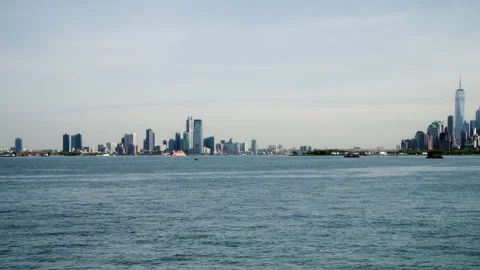 Sailing in the bay of NYC Stock Footage 201639069