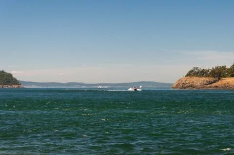 Sailing between islands Stock Photos