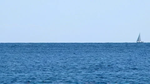 Sailing on the blue Stock Footage 884032