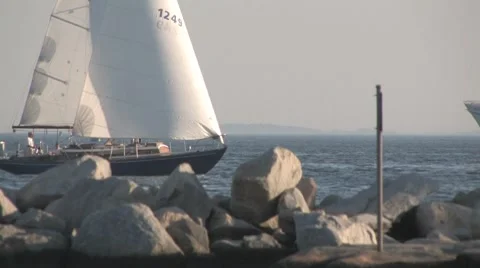 Sailing boat 5 Video stock 8518596
