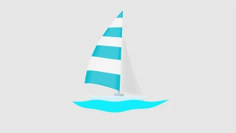 Sailing boat. Animation of a boat floati... | Stock Video | Pond5