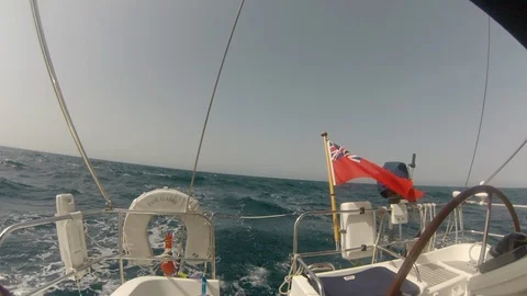 Sailing Boat Biscay Stock Footage 107287461