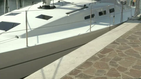 Sailing boat docked Stock Footage 68458204