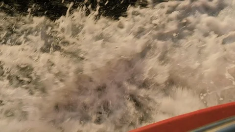 Sailing boat is floating on the waves Stock Footage 118401042