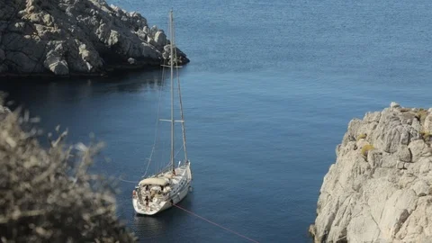 Sailing boat Greece Stock Footage 86962961