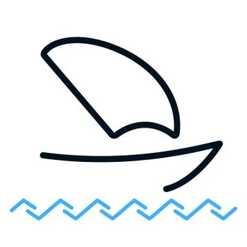 Sailing boat icon. Stock Illustration