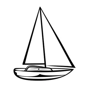 Sailing boat Stock Illustration