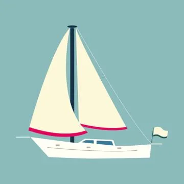 Sailing boat Stock Illustration