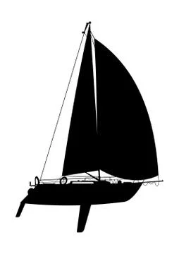Sailing boat. Stock Illustration