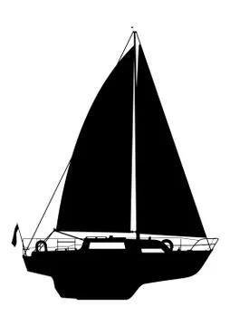 Sailing boat. Stock Illustration