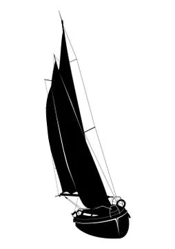 Sailing boat. Stock Illustration