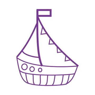 Sailing boat isolated icon vector illustration design Stock Illustration