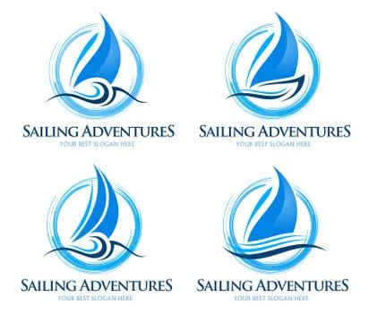 Sailing Boat Logo Stock Illustration