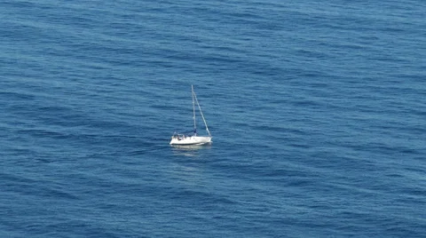 Sailing Boat at Ocean Stock Footage 40929615