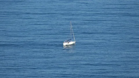 Sailing Boat at Ocean Stock Footage 40955390