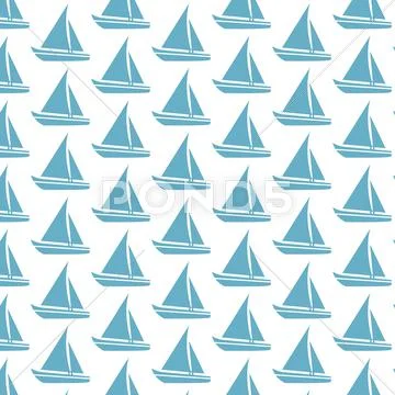 Sailing Boat Pattern Background