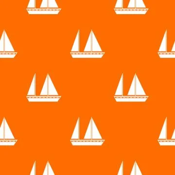 Sailing boat pattern seamless Stock Illustration
