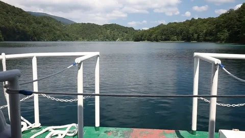 Sailing boat on the river Stock Footage 79344697