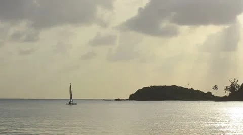 Sailing boat at the sea Stock Footage 8921783
