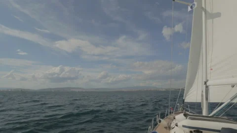 Sailing boat on the sea Stock Footage 146129055