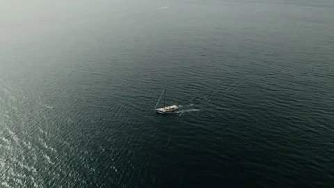 Sailing Boat on the Sea 库存影片 157012471