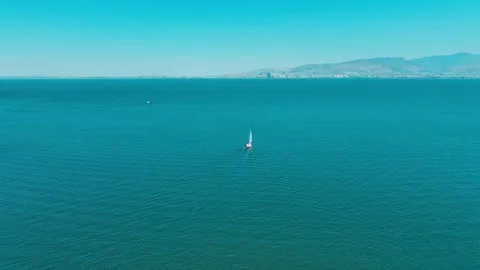 Sailing boat on the sea Stock Footage 311570428