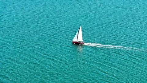 Sailing boat on the sea Stock Footage 311570663