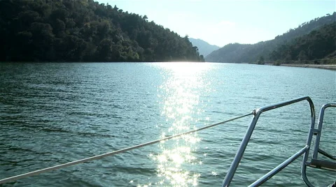Sailing boat shot in Douro river. Stock Footage 63067429