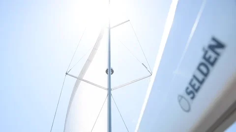 Sailing a boat under sail  Stock Footage 157563096