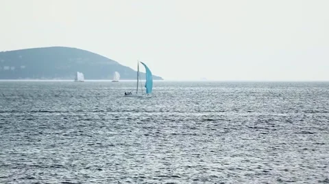 Sailing Boats on the Bosphorus Video stock 43239414