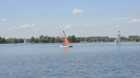 Sailing boats Stock Footage 24720360