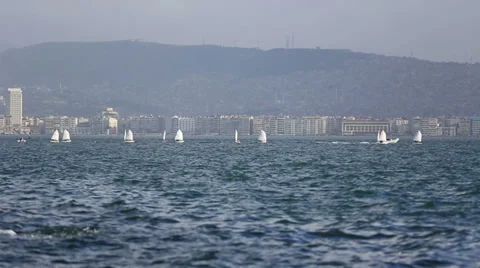 Sailing boats Stock Footage 34364587