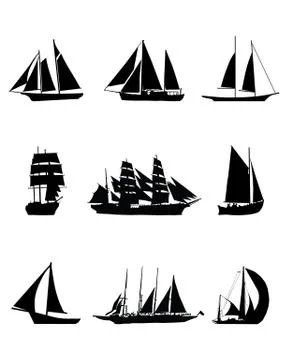 Sailing boats Stock Illustration