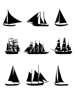 Sailing boats Stock Illustration