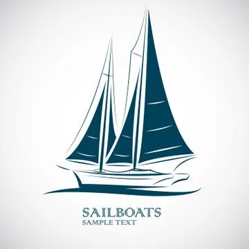Sailing boats Stock Illustration
