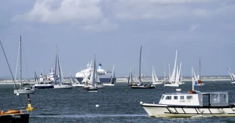 Sailing boats in a regatta Stock Footage 66510430