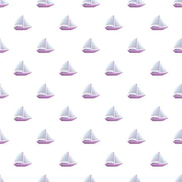Sailing boats seamless pattern for summer vacation theme Illustrazione stock