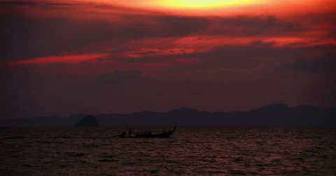 Sailing boats at sunset Видео 56561544