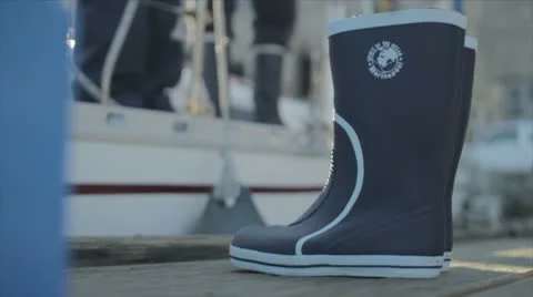 Sailing boots Stock Footage 10765776