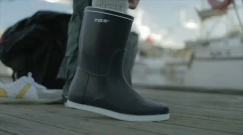 Sailing boots Stock Footage 10766712